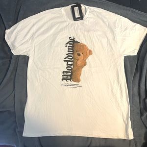Mens L Teddy Bear Graphic Print T-Shirt